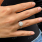 Halo Moissanite Engagement Promise Ring  customdiamjewel   