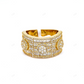 1.51 CTW Gold Plated Silver Moissanite Unisex Ring hip hop jewelry customdiamjewel