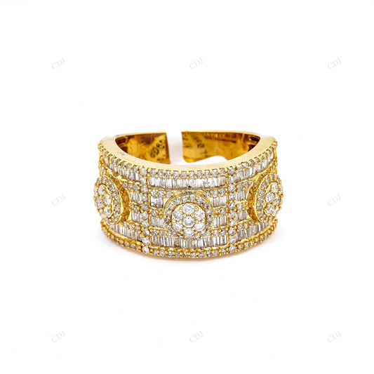 1.51 CTW Gold Plated Silver Moissanite Unisex Ring hip hop jewelry customdiamjewel