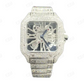 Luxurious Square Shape Lab Grown Diamond Hip Hop Watch Iced Out Stylish Watch