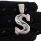 Rose Gold Plated Letter S Iced Out Hip Hop Pendant hip hop jewelry CustomDiamJewel