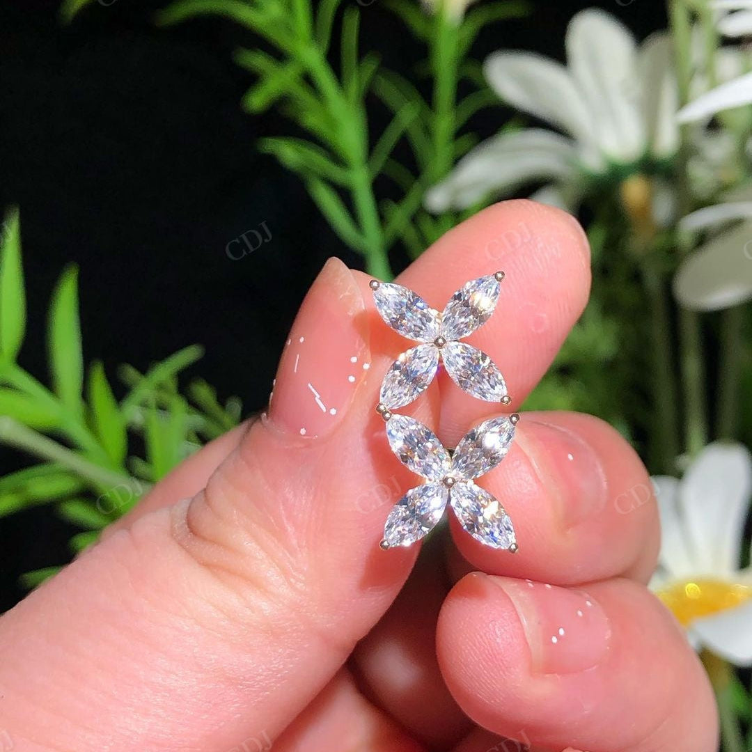 Marquise Cut Lab Grown Diamond Custom Earrings