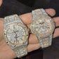 41MM Two Tone Cartier Iced Out Watch  customdiamjewel   