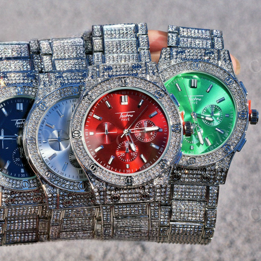 Hip Hop Iced Out Moissanite Diamond Watches For Men customdiamjewel