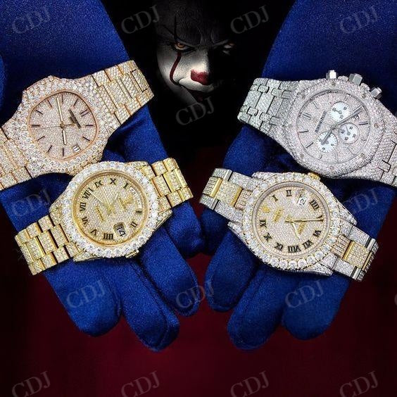 Hip Hop Iced Out Patek Phillip Watch For Men  customdiamjewel   