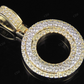 1.5" 1.6 CTW 10K Two Tone Gold Diamond Custom Initial 'O' Letter Pendant CustomDiamJewel