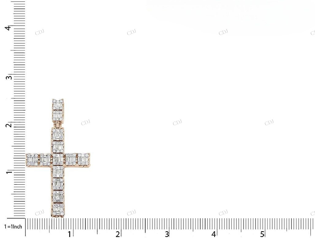 Handmade Cluster Moissanite Cross Pendant hip hop jewelry CustomDiamJewel