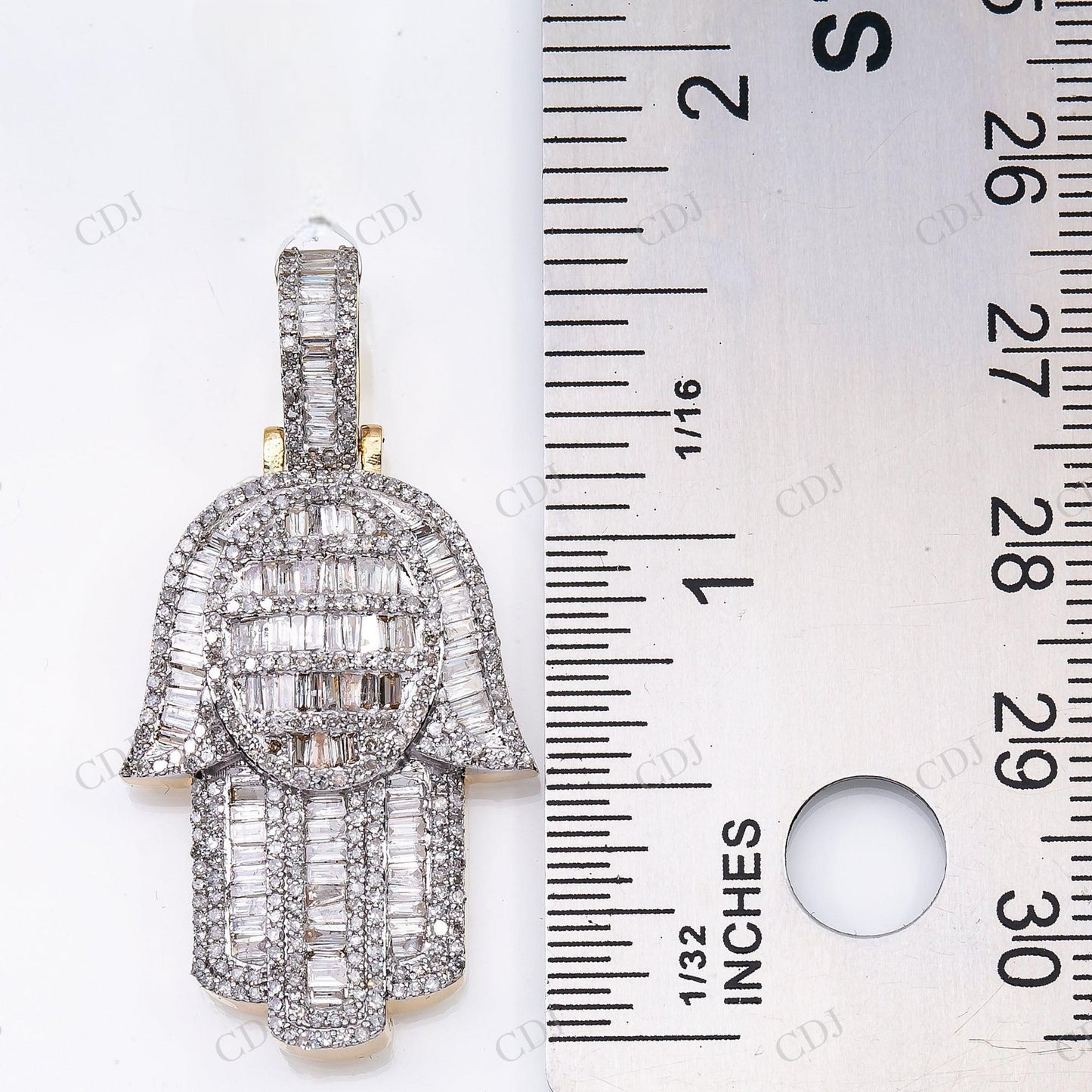 Iced Out 925 Silver Moissanite Hamsa Pendant Hip Hop Pendent customdiamjewel