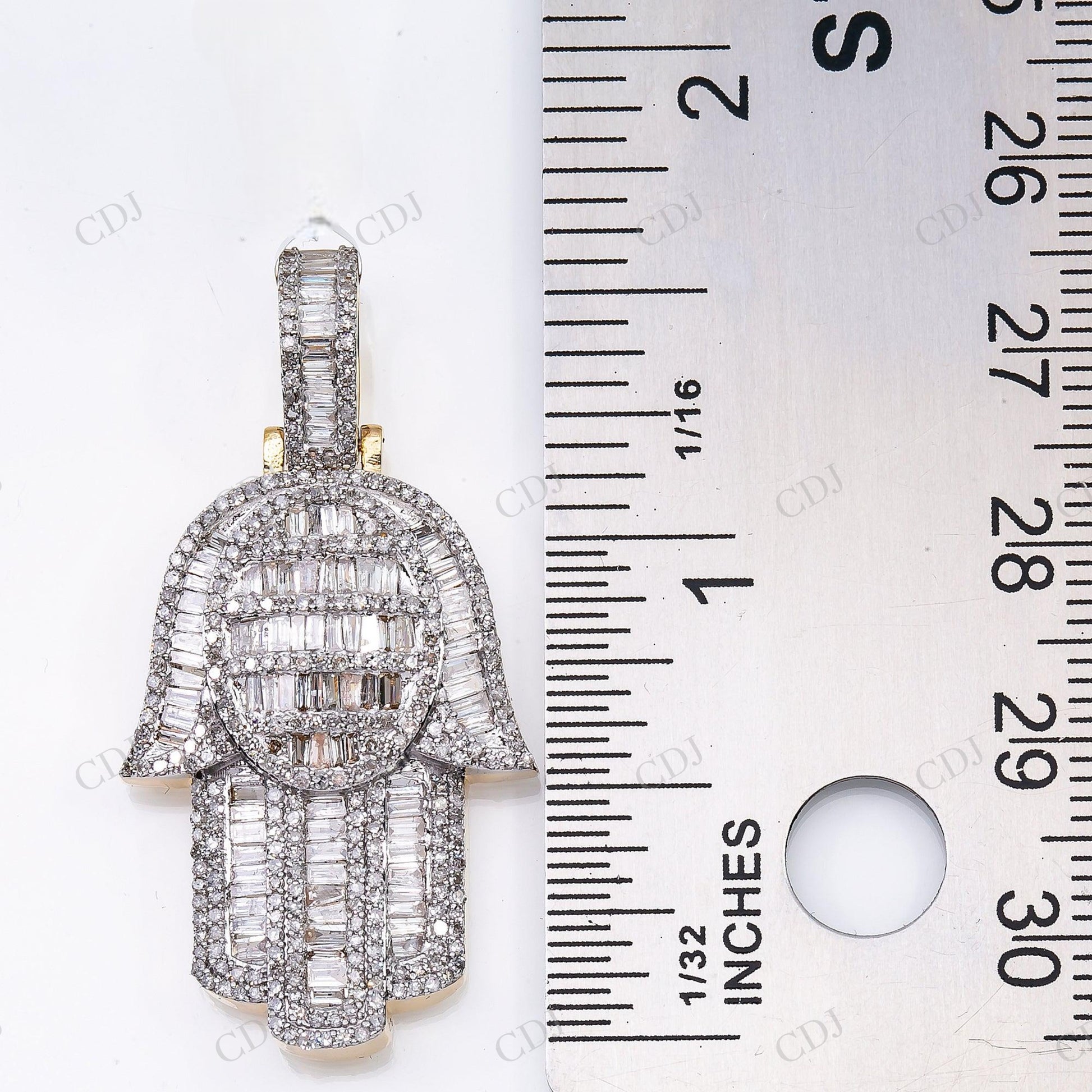 Iced Out 925 Silver Moissanite Hamsa Pendant Hip Hop Pendent customdiamjewel