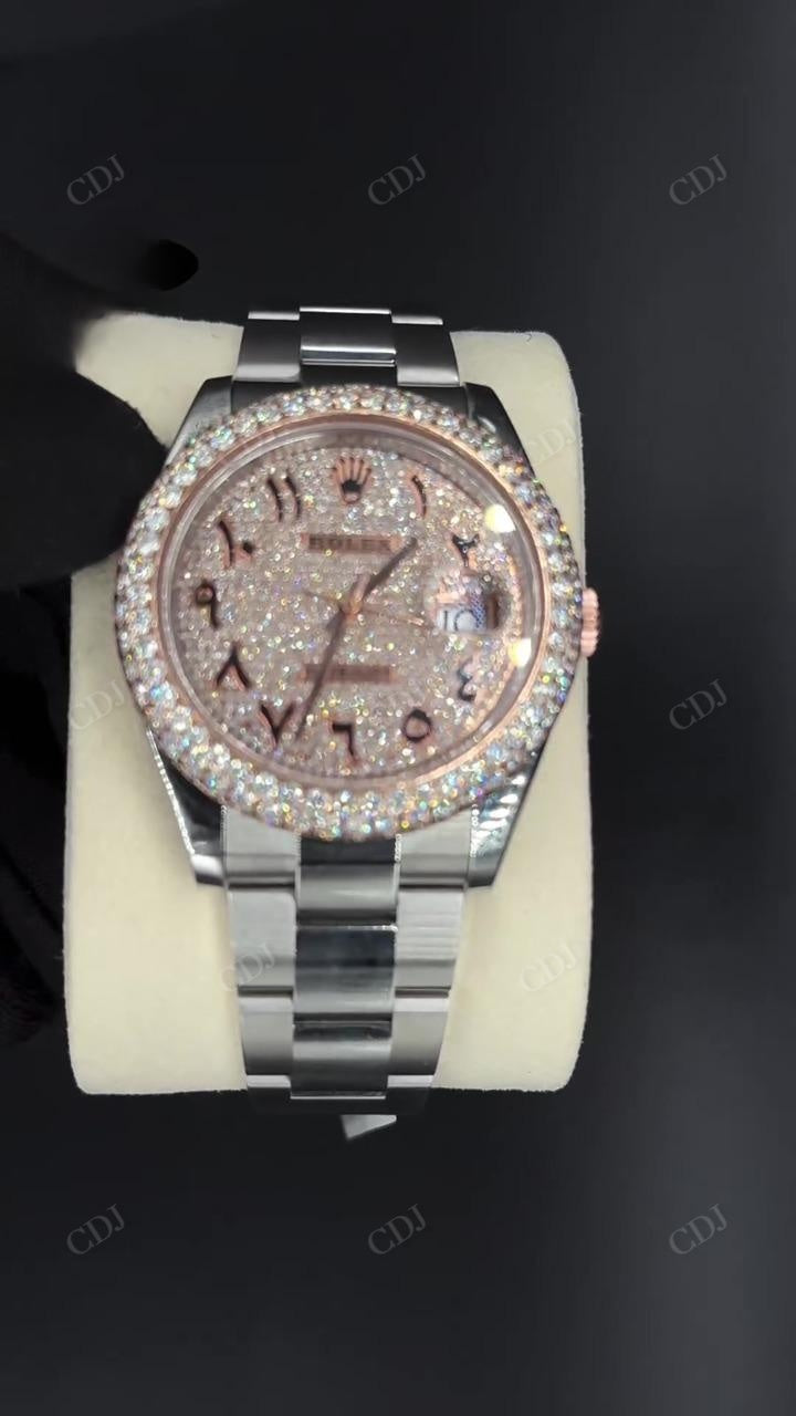 Branded Hip Hop Buss Down IGI Certified Lab Diamond On Bezel Rolex Watch hip hop jewelry customdiamjewel
