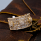 1.51 CTW Gold Plated Silver Moissanite Unisex Ring hip hop jewelry customdiamjewel