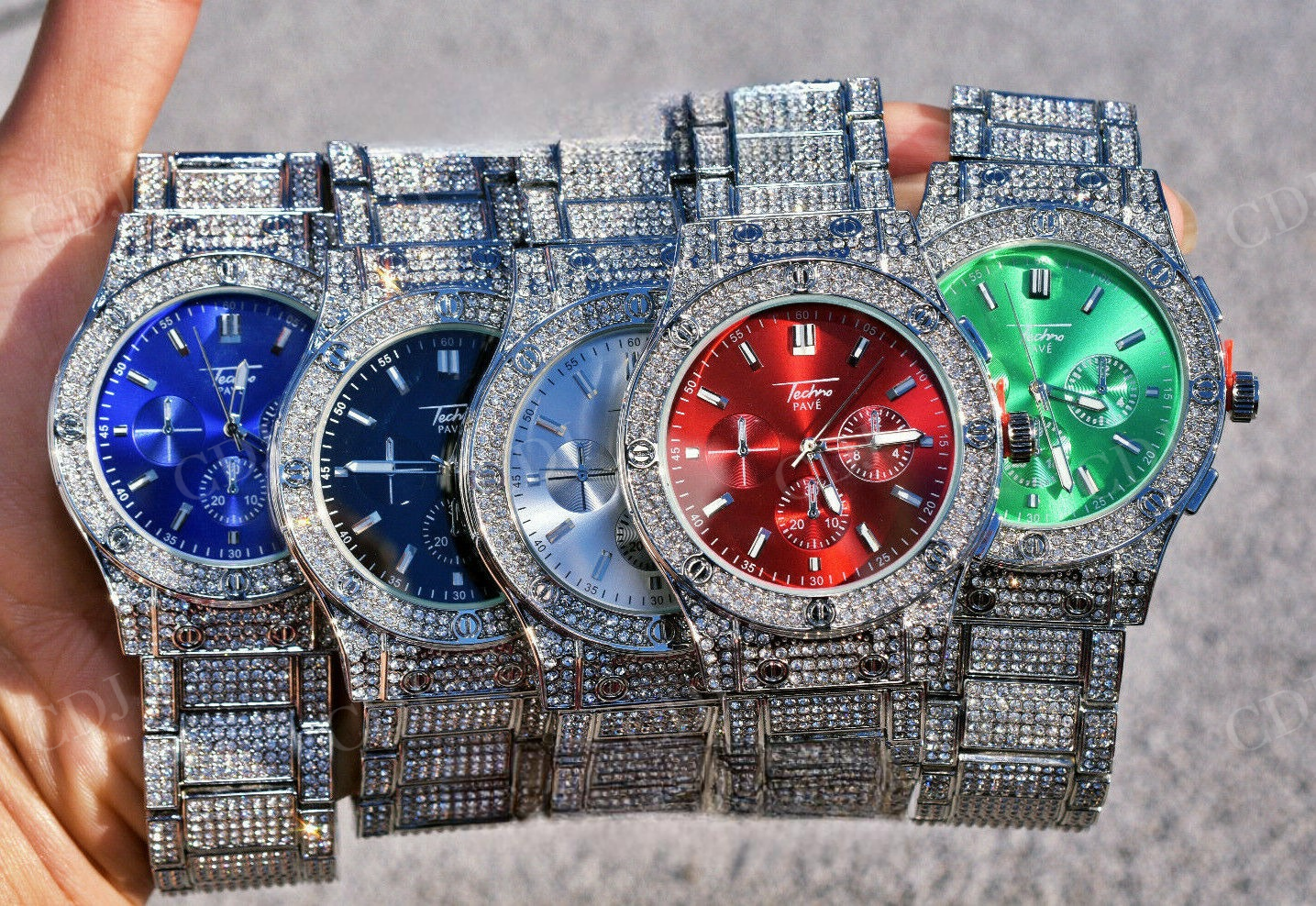 Hip Hop Iced Out Moissanite Diamond Watches For Men customdiamjewel