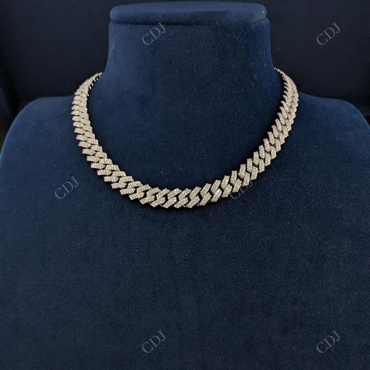 Sterling Silver Diamond Cuban Chain hip hop jewelry CustomDiamJewel   