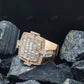Iced Out Moissnaite Round And Baguette Square Statement Ring Hip Hop Ring customdiamjewel