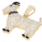 S925 Silver Moissanite Cartoon Goat Pendant CustomDiamJewel