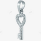 Sterling Silver Key Shape Moissanite Pendant hip hop jewelry CustomDiamJewel