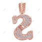 Rose Gold Plated Letter S Iced Out Hip Hop Pendant hip hop jewelry CustomDiamJewel