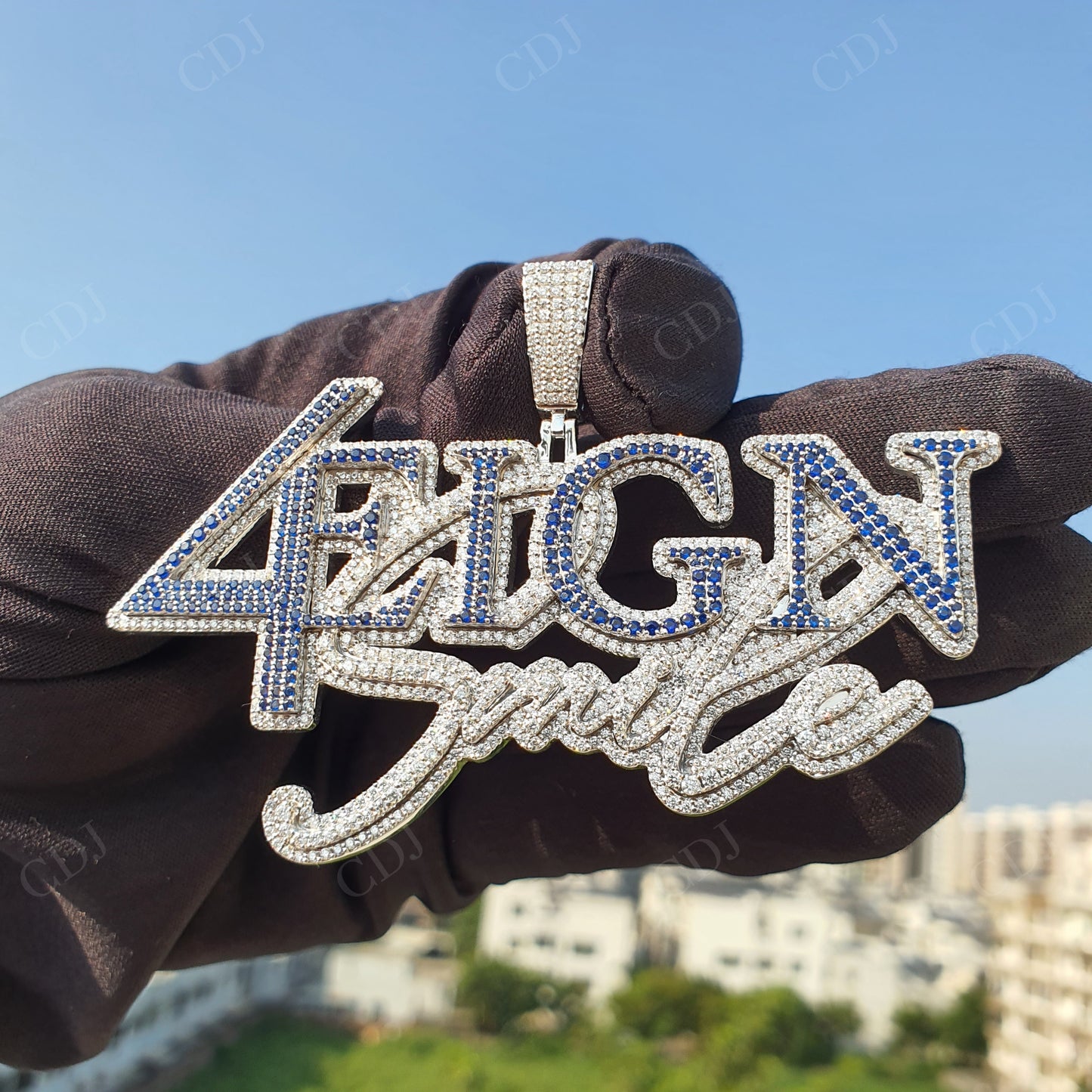 Custom "4eign Smile" VVS Moissanite Diamond Silver Hip Hop Pendant