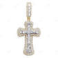 1.5 Inch Lab Grown Diamond 10K Gold Cross Pendant Hip Hop Pendent customdiamjewel