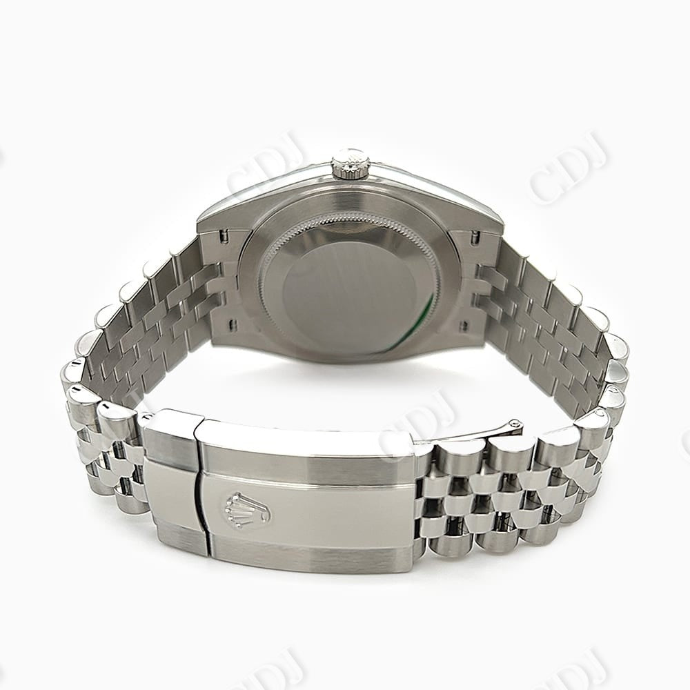 Blue Dial Stainless Steel Rolex Watch customdiamjewel