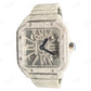 Wholesaler Of Custom Skeleton Watch Cartier GRA 22 to 24 Carats Certified Moissanite Watch