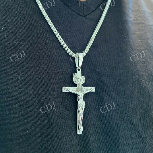 Mens Cross Jesus Piece Crucifix Pendant  customdiamjewel   