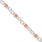 Iced Out Two Tone Sterling Silver Floral Bracelet CustomDiamJewel