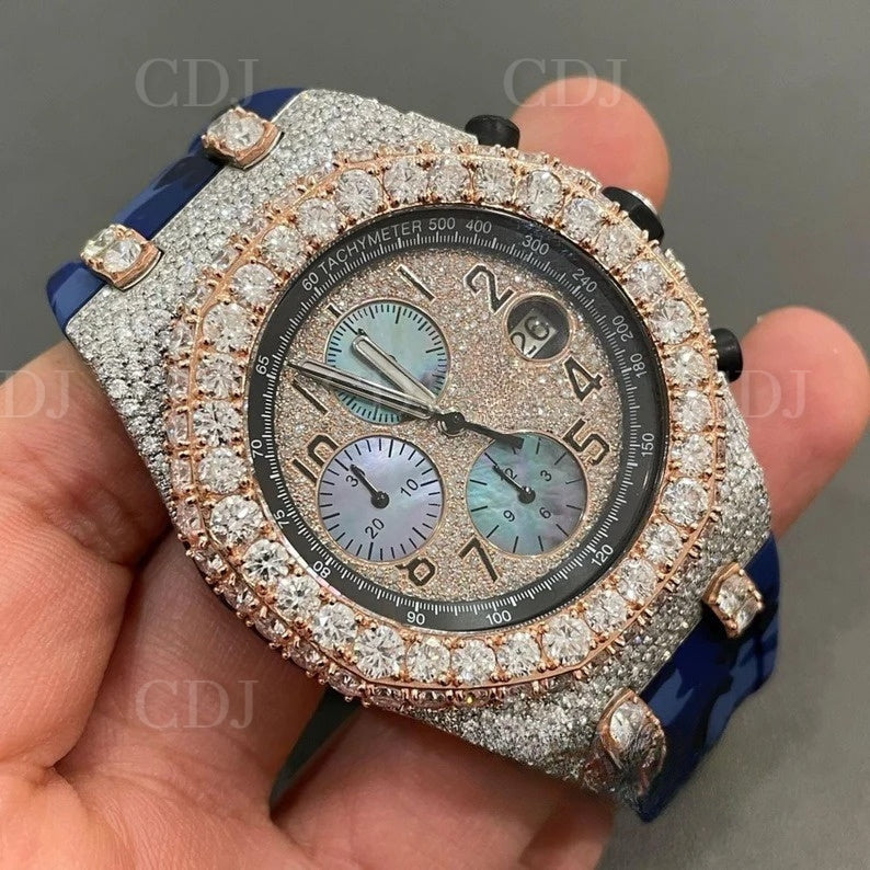 Silicon Belt AP Moissanite Hip Hop Watch customdiamjewel
