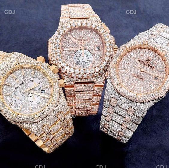 Customized Hip Hop Moissanite Diamond Watch For Men customdiamjewel
