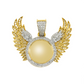 Iced Out Angel Wings Picture Pendant hip hop jewelry customdiamjewel