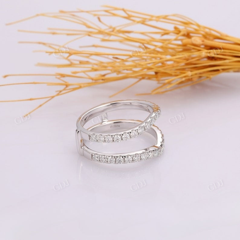 Lab Grown Diamond Enhancer Guard Wedding Band customdiamjewel