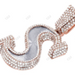 Rose Gold Plated Letter S Iced Out Hip Hop Pendant hip hop jewelry CustomDiamJewel