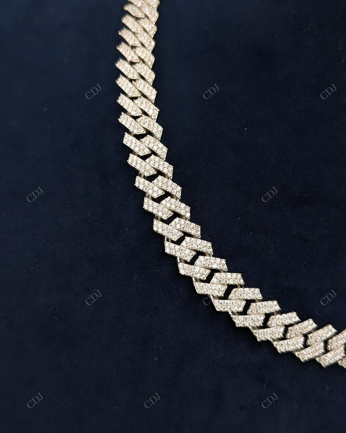 Sterling Silver Diamond Cuban Chain hip hop jewelry CustomDiamJewel   