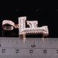 1.5" 1.5 CTW 10K Gold Natural Diamond Initial F Letter Pendant CustomDiamJewel