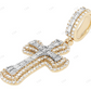 1.5 Inch Lab Grown Diamond 10K Gold Cross Pendant Hip Hop Pendent customdiamjewel