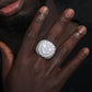 18K Yellow Gold VVS D Moissanite Men's Signet Ring hip hop jewelry CustomDiamJewel