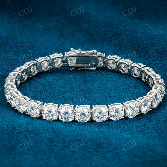 6MM White Gold Diamond Tennis Bracelet hip hop jewelry customdiamjewel   