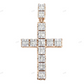 Handmade Cluster Moissanite Cross Pendant hip hop jewelry CustomDiamJewel