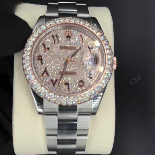 Branded Hip Hop Buss Down IGI Certified Lab Diamond On Bezel Rolex Watch hip hop jewelry customdiamjewel