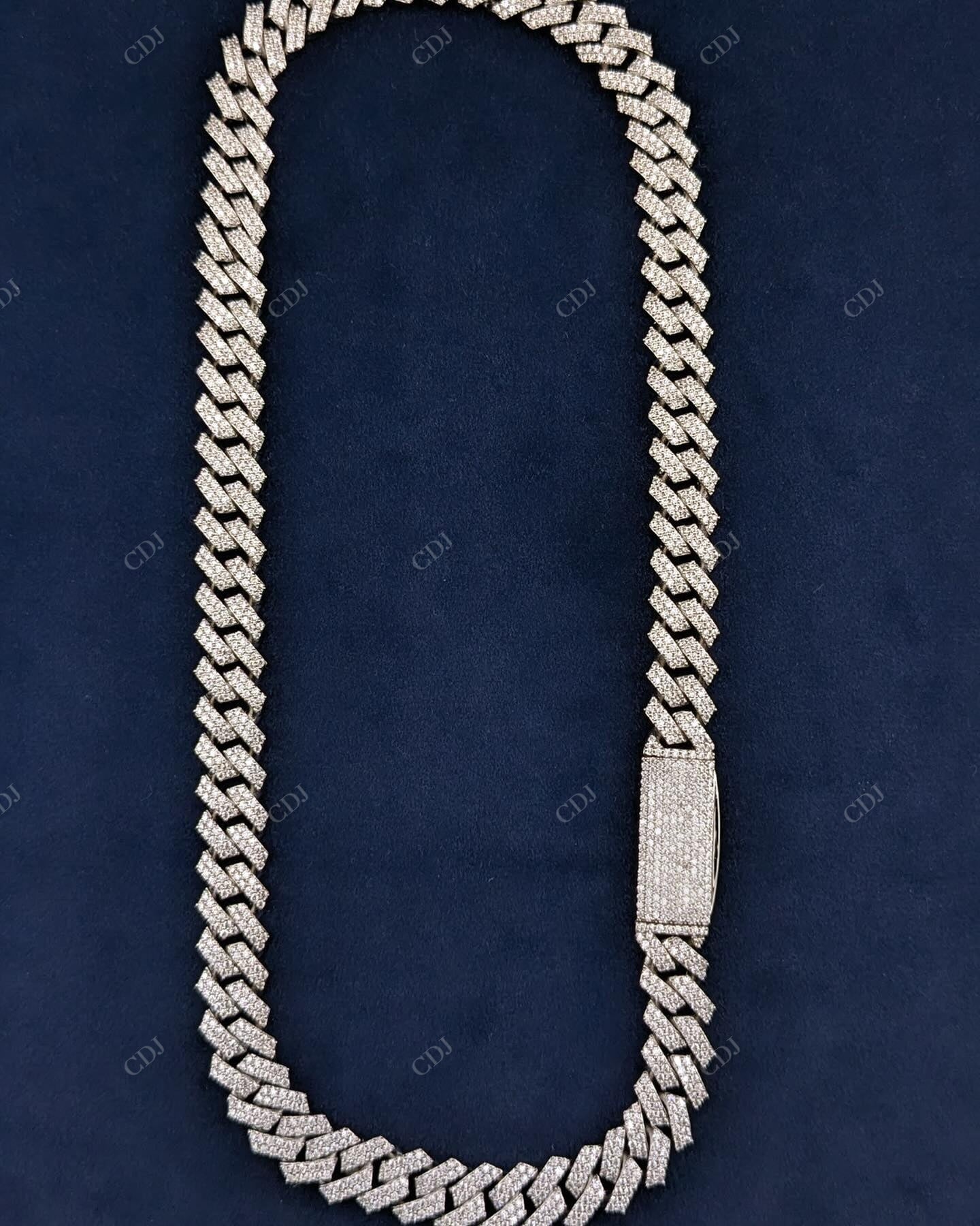 Sterling Silver Diamond Cuban Chain hip hop jewelry CustomDiamJewel   