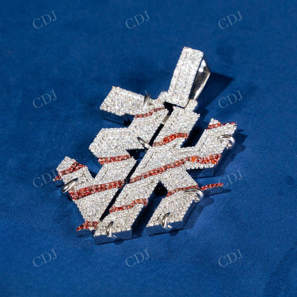 3K Custom Design Round Diamond Hip Hop Pendant  customdiamjewel   