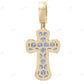 1.5 Inch Lab Grown Diamond 10K Gold Cross Pendant Hip Hop Pendent customdiamjewel