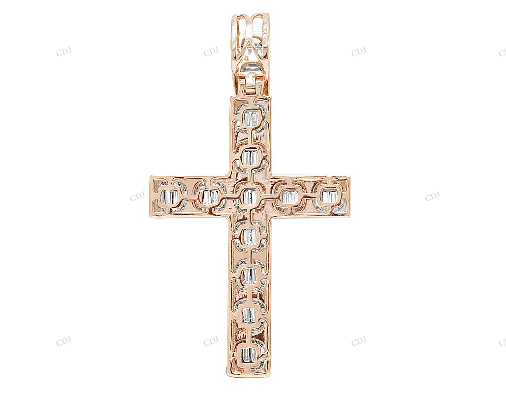 Handmade Cluster Moissanite Cross Pendant hip hop jewelry CustomDiamJewel