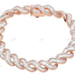 Wave Link Moissanite 925 Sterling Silver Unisex Bracelet hip hop jewelry customdiamjewel