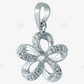 Sterling Silver Moissanite Flower Pendant hip hop jewelry CustomDiamJewel