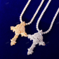 Hip Hop Two Tone Antique Design Cross Pendant hip hop jewelry CustomDiamJewel