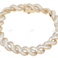 Wave Link Moissanite 925 Sterling Silver Unisex Bracelet hip hop jewelry customdiamjewel