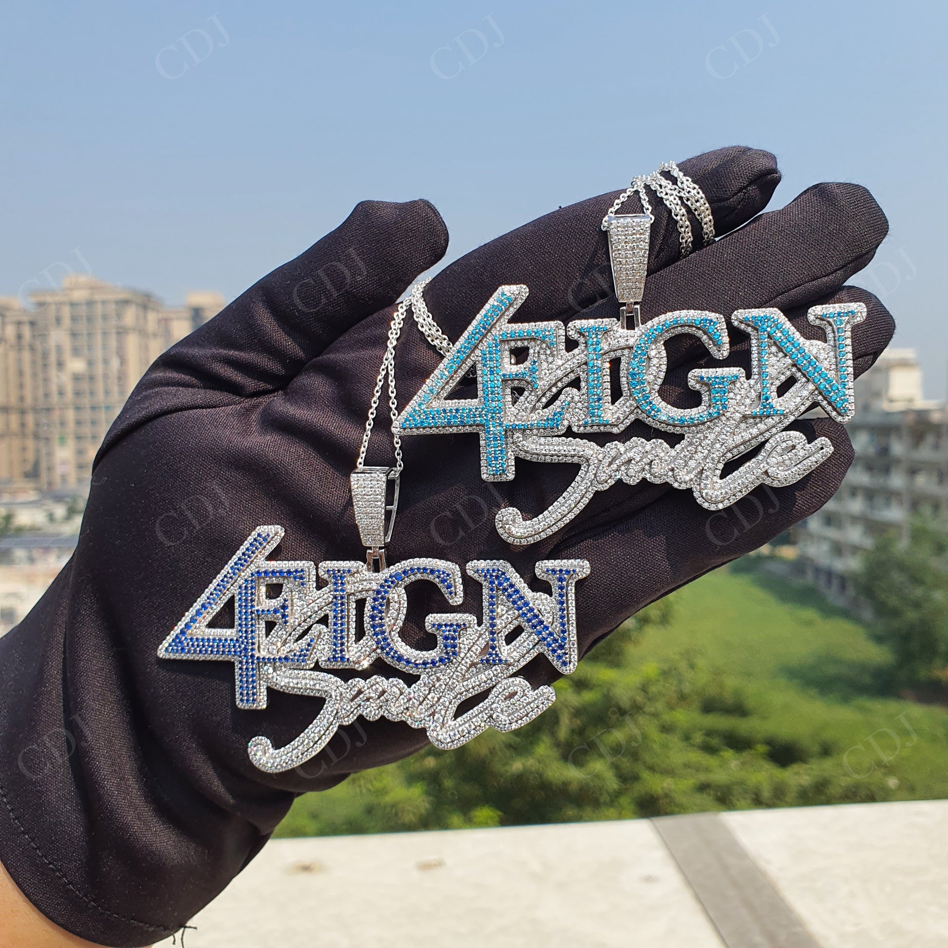 Custom "4eign Smile" VVS Moissanite Diamond Silver Hip Hop Pendant hip hop jewelry customdiamjewel   