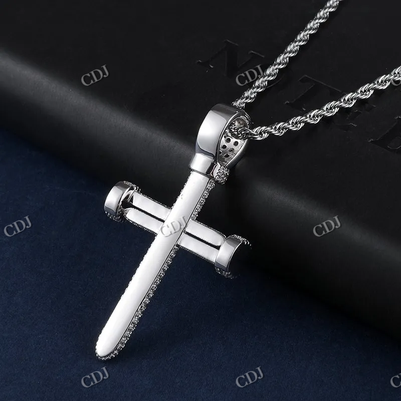 Premium Iced Out Moissanite Cross Pendant For Men hip hop jewelry CustomDiamJewel