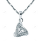 Sterling Silver Interlocking Triangle Shape Pendant hip hop jewelry CustomDiamJewel